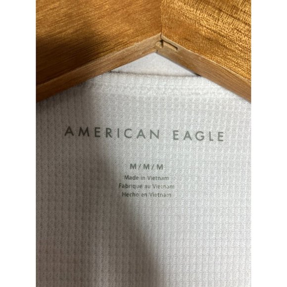 American Eagle Women's Medium Y2K Style White Knit Top New - Picture 4 of 8